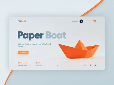 PipBoat UI concept childhood clean ui colors creative design design art designer designs logo logodesign memories paper boat papercraft tutorials ui uidesign uiux ux uxdesign webdesign webdevelopment