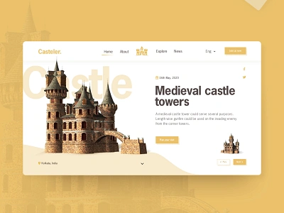 Casteler UI design concept. behance branding castle clean design designer designs logodesign minimal ui simple design typography ui designer ui inspiration uidesign uiux ux uxresearch uxui web development webdesign webdesigner