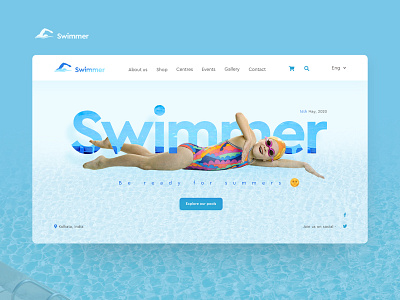 Swimmer UI design concept behance designer designs logo designs summer swim swimmers swimming swimmingpool ui designer ui designs ui kit uiux ux designer ux research ux ui ux ui design uxdesign web designer webdesign
