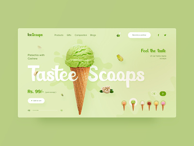 IceScoops UI design concept 🍦🍦