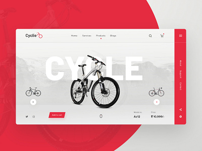 Cyclie UI design concept behance clean ui cycle cycling dailyui designer designs ecommerce logodesign logodesigner typogaphy ui uidesign uiux ux research uxdesign uxui webdesign webdesigner webdevelopment