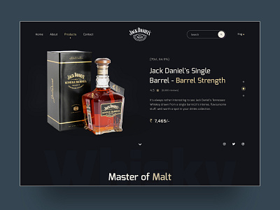 Jack Daniel's UI design concept clean design clean ui designer designs jack daniels logodesign minimalist ui uidesign uiux ux ux ui ux research uxdesign web app web design web designer web development whiskey whisky