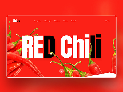 Red Chilli UI design concept