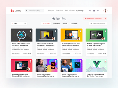 Udemy UI reDesign Concept