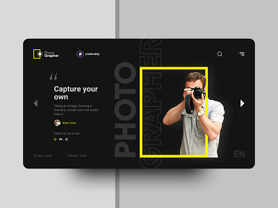 Photographer UI behance design dribbble logo logodesign logodesigner minimal simple ui ui ux uidesign uitrends uitribe uiux ux ux designer uxdesign uxui web webdesign