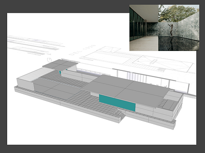 Barcelona Pavilion 3d 3d model 3d modeling adobe adobe xd architecture design rhino rhinoceros