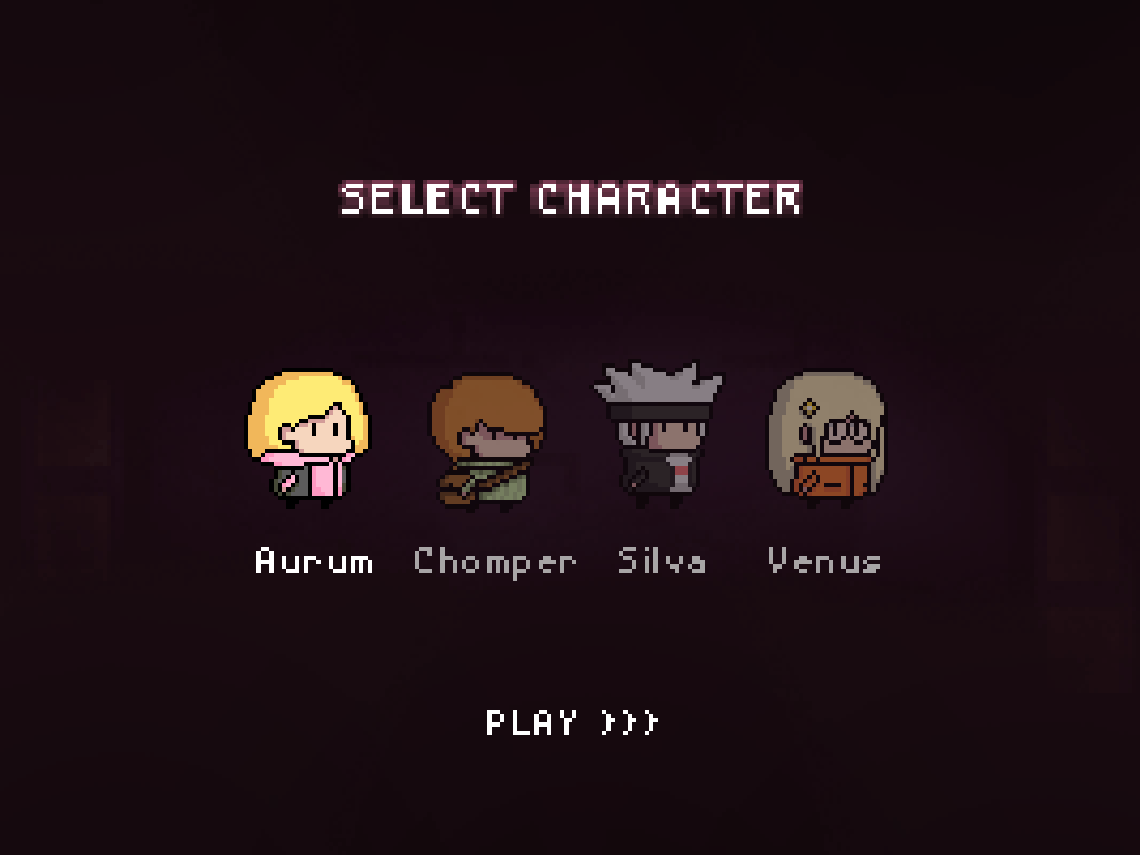 Pixel Game Art - Character Select UI/Animation
