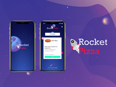Rocket Pizza App (UI) adobe xd app interface design pizza rocket ui ux
