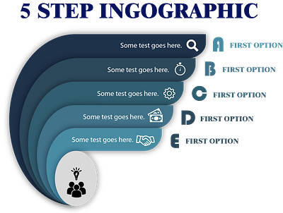 5 Step Infographic design infographic information design