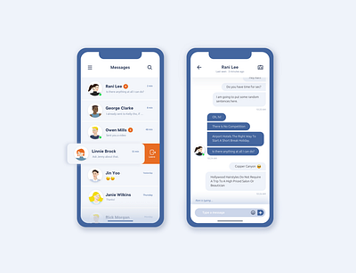 Daily UI - 015. Direct Message 100 challenge daily ui daily ui challenge design illustration message message app messaging mobile ui ui challenge