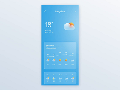 Weather App - Concept Exploration animation app design illustration motion design prototyping ui ux weather weather app