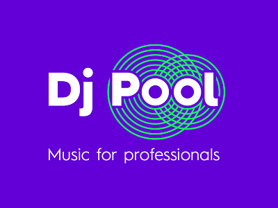 Dj Pool logo proposal branding design dj logo music pool ripple sound wave