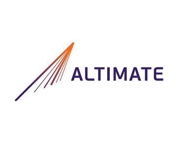 Altimate logo altimate aspirational branding gradient lines logo perspective