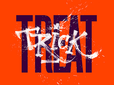 Trick Or Treat brushlettering brushpen halloween handlettering handwriting lettering letters scarry trick typography