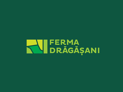 Ferma Dragasani brand branding farm flag fruit logo map packaging symbol topographic vegetables