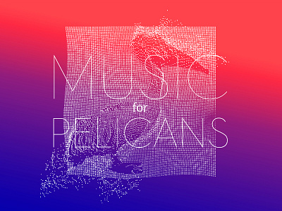 Music for Pelicans bird christmas music party pelican pixels poster sound wave