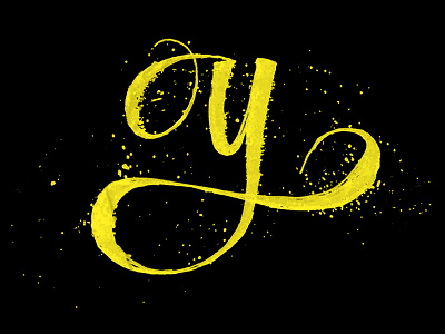 Y 36daysoftype brushlettering customletter font glyph letter lettering rullingpen type typography y