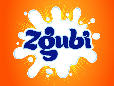 Zgubi Logo customtype dairy glyph kids lettering letters rounded splash type typography yoghurt