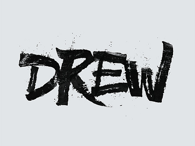 Drew calligraphy colapen graffiti. tag handlettering ink letters powerscript rulingpen script splatterd