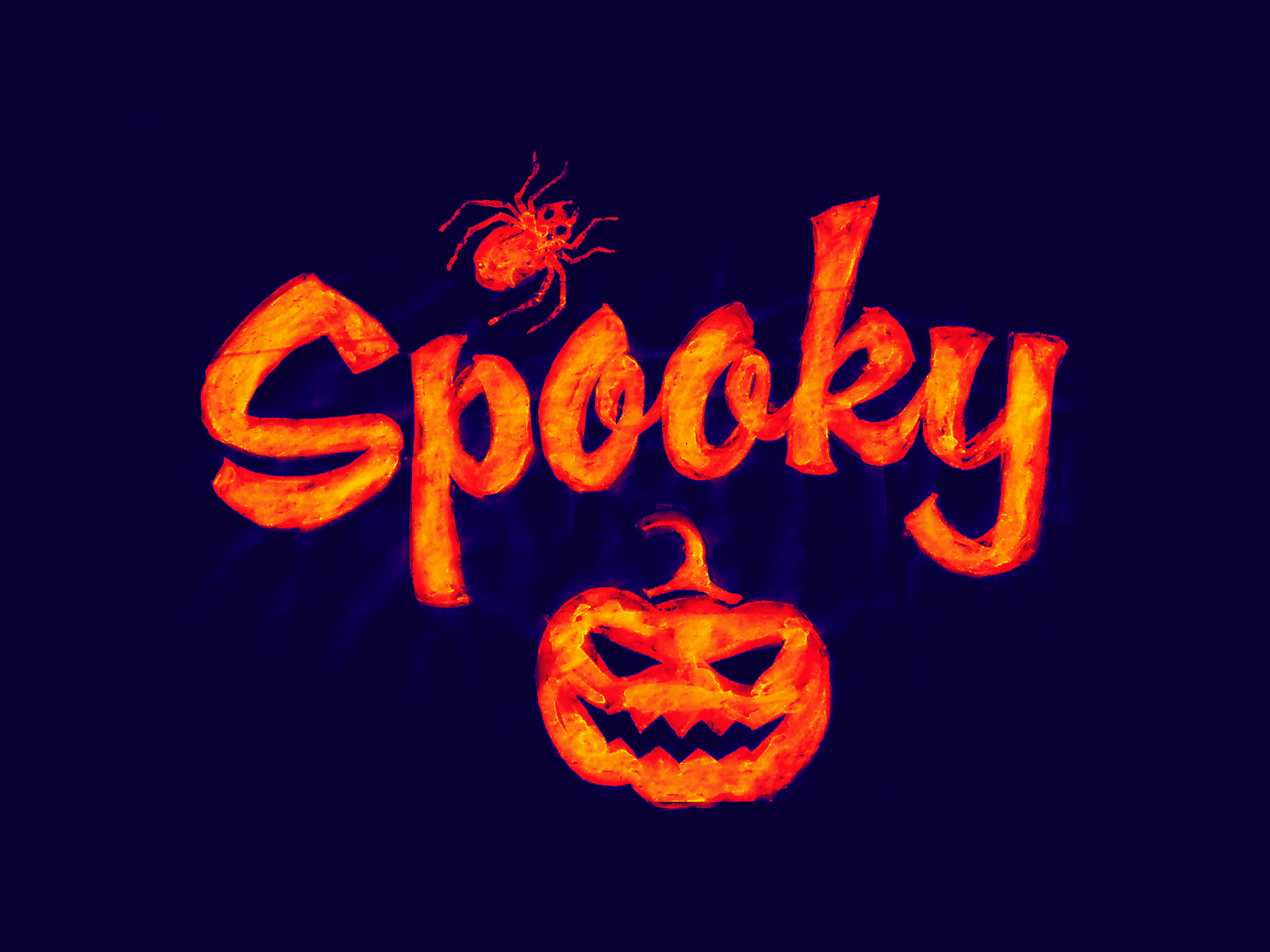 Spooky stuff analog calligraphy handlettering handwritten horror ink lettering pumpkin scary spider spooky