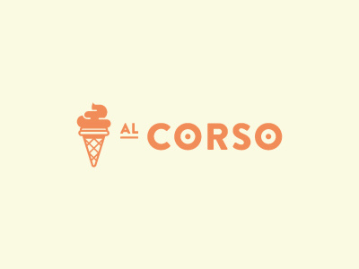 Al Corso branding coast design ice icecream shop identity logo mark summer vector vintage