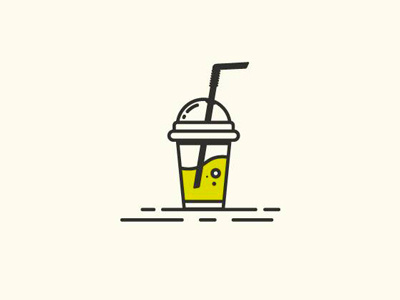 Yellow Drink bar design draw drink flat graphic icon illustration logo mark vector vintage