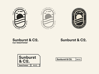 Sunburst & Co. - Proposal beach brand branding clothing design icon identity logo logotype mark monogram vintage