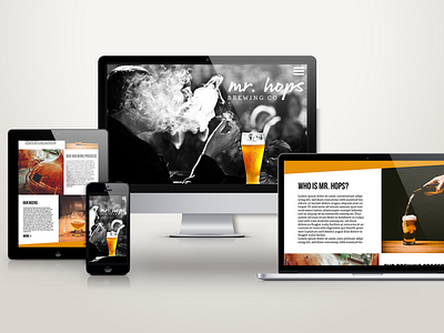 Mr. Hops Brewing Co beer branding graphic design uiux ux ux design uxdesign web design website