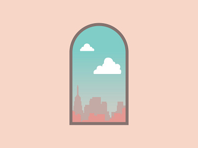 08 Windows project aftereffects animation bluesky city day illustration illustrator lofi motion design motiongraphics quarantine quarantinelife sky window windows