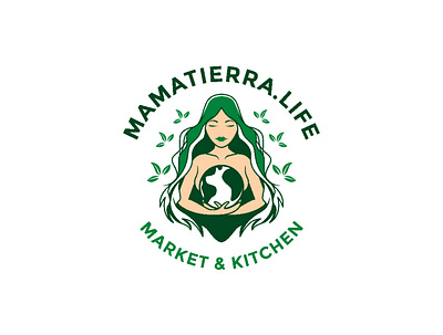 MAMATIERRA.LIFE branding character cartoon mascot fun cute girls character love logo design flat icon illustration illustrator logo vector