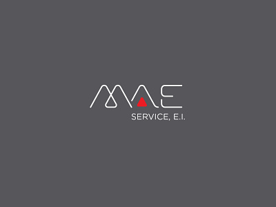 MAE Service logo brand design gray identity design logo mozambique music red