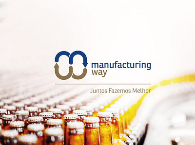 Manufacturing Way - Logo Design beer brewer cdm cerveja cervejas de moçambique gold graphic design identity design logo design manufacturing maputo mozambique navy blue production line sabmiller