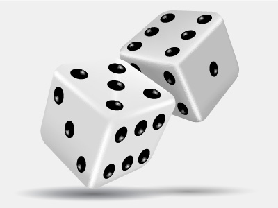 Dices casino dice dices game icon risk vector