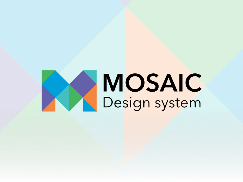 Mosaic Design System letterlogo design system logo