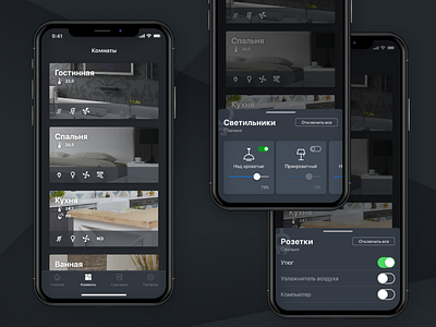 SmartHome App - room screen