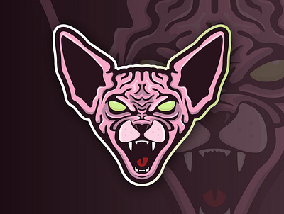 Sphynx Cat Mascot Logo brand branding cat character design design dribbleweeklywarmup egaming football gaming hairless cat illustration logo mark mascot sphynx sports twitch vector