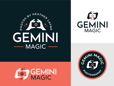Gemini Magic Photography astrology brand branding camera design gemini hands illustration logo magic mark photographer photography vector
