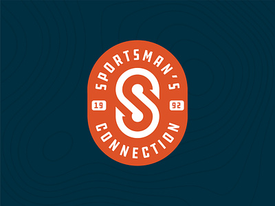 Sportsman's Connection badge brand branding character design emblem illustration logo mark vector