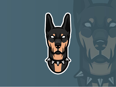 Doberman Logo brand branding character design design doberman dog esports football gaming illustration logo mark sports vector