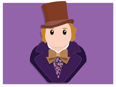 Willy Wonka character design gene wilder illustration willy wonka