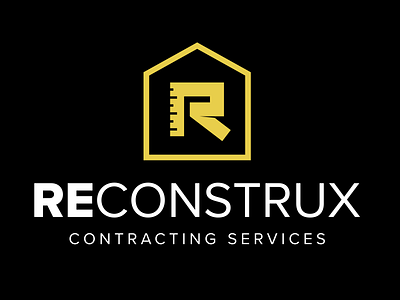 Reconstrux Contracting Services branding construction logo rebrand renovation tape measure