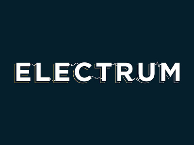 Electrum branding electricity lightning logo