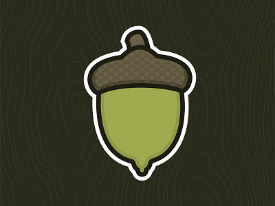 Green Acorn Mark acorn agency brand branding green landscape lawn care logo mark