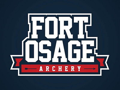 Fort Osage V academy arrow brand branding letter logo logotype school