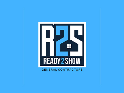 Ready2Show brand branding construction house letter logo renovation