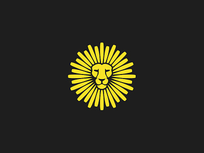 Dandelion animal brand branding dandelion flower lion logo mark