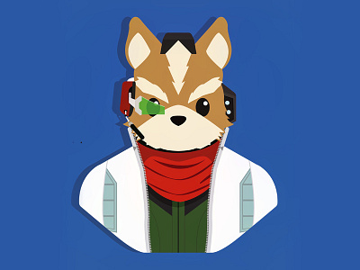 Fox animal character design fan art fox minimalism n64 nintendo star fox video games