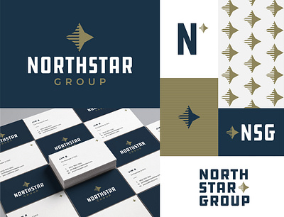 Northstar Group brand branding construction house letter logo mark n north star renovation repair shield star