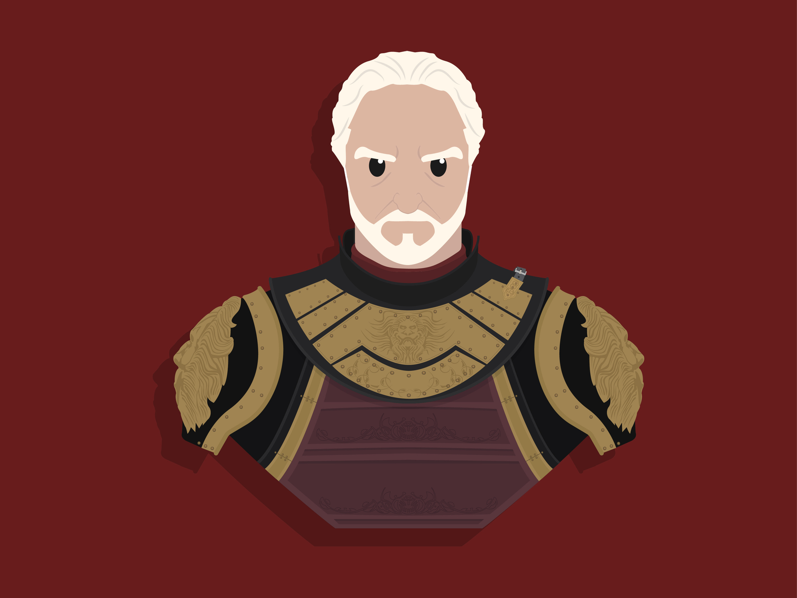 Tywin Lannister fan art hbo got jaime lannister game of thrones design vector character design illustration