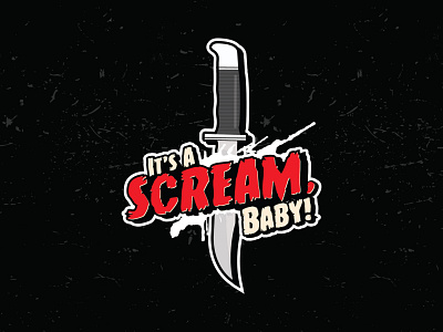 It's a Scream, Baby blog brand branding horror illustration logo mark scary scream typography